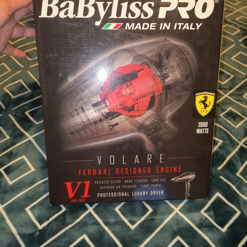 BaBylissPRO Black Hair Dryer with Ferrari Engine